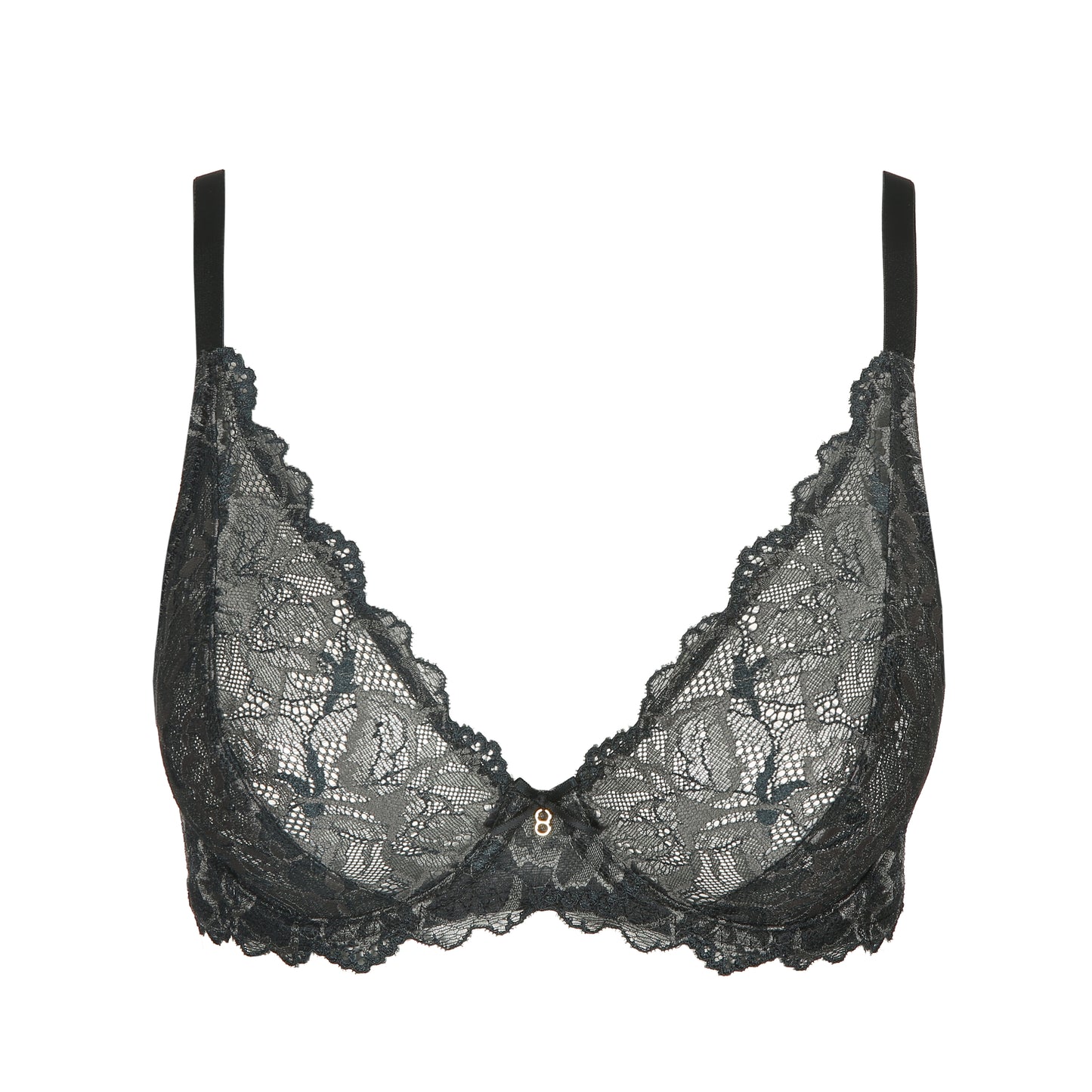 MANYLA Tiefdekolletierter BH (Night Grey)