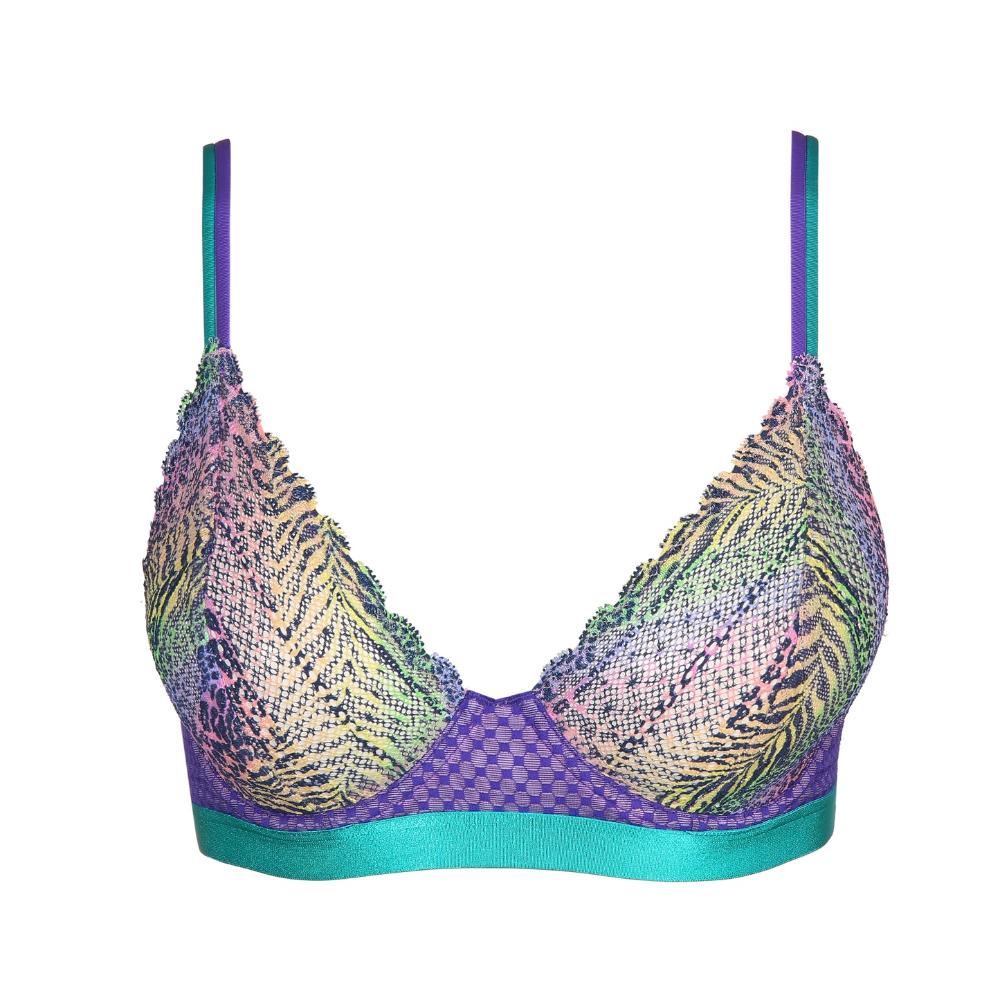 CILLIAN Tiefdekolletierter Longline BH (Candy Pop)