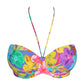 SAZAN Unterlegter Bikini Trägerlos (Blue Bloom)