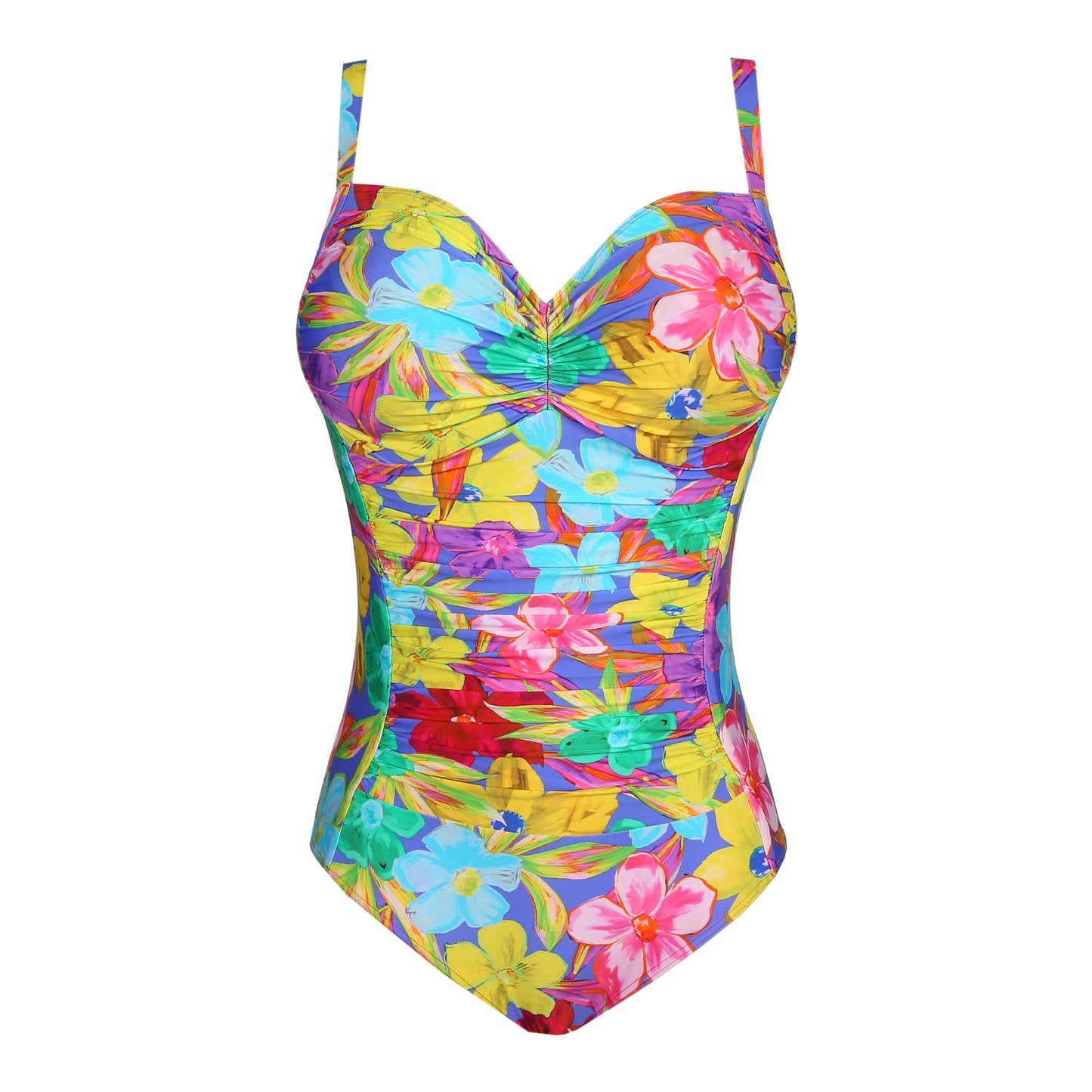 SAZAN Badeanzug Vollschale Figurform (Blue Bloom)