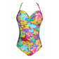 SAZAN Badeanzug Vollschale Figurform (Blue Bloom)