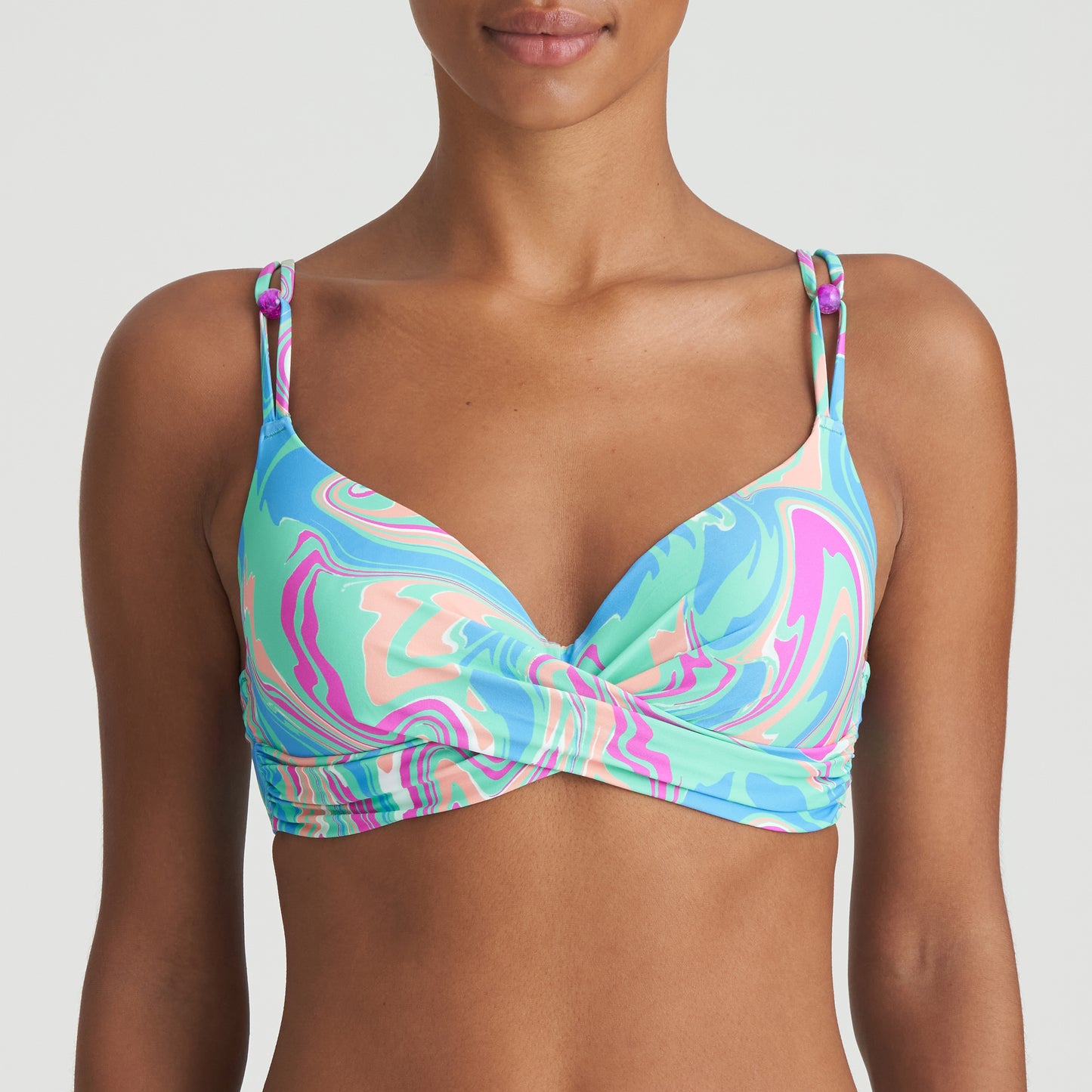 ARUBANI Unterlegtes Bikini Top (Ocean Swirl)