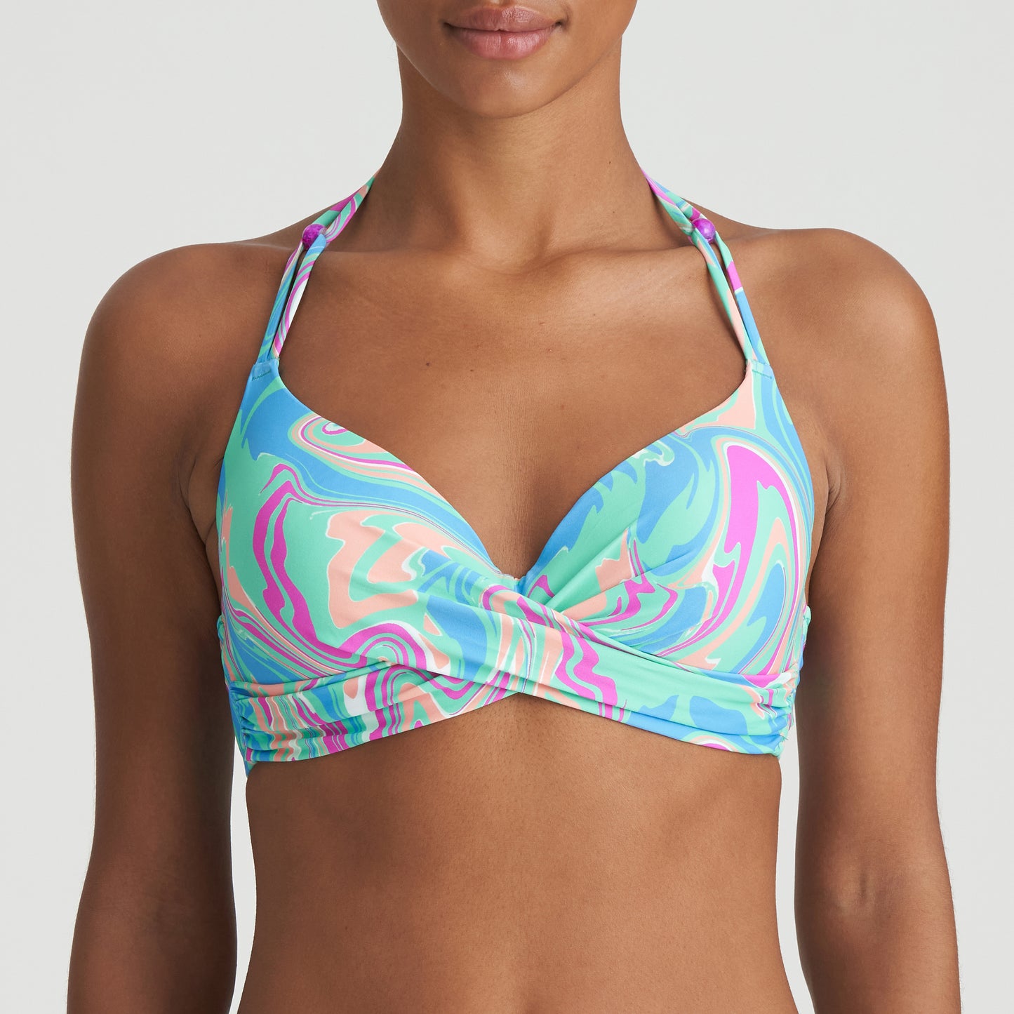ARUBANI Unterlegtes Bikini Top (Ocean Swirl)