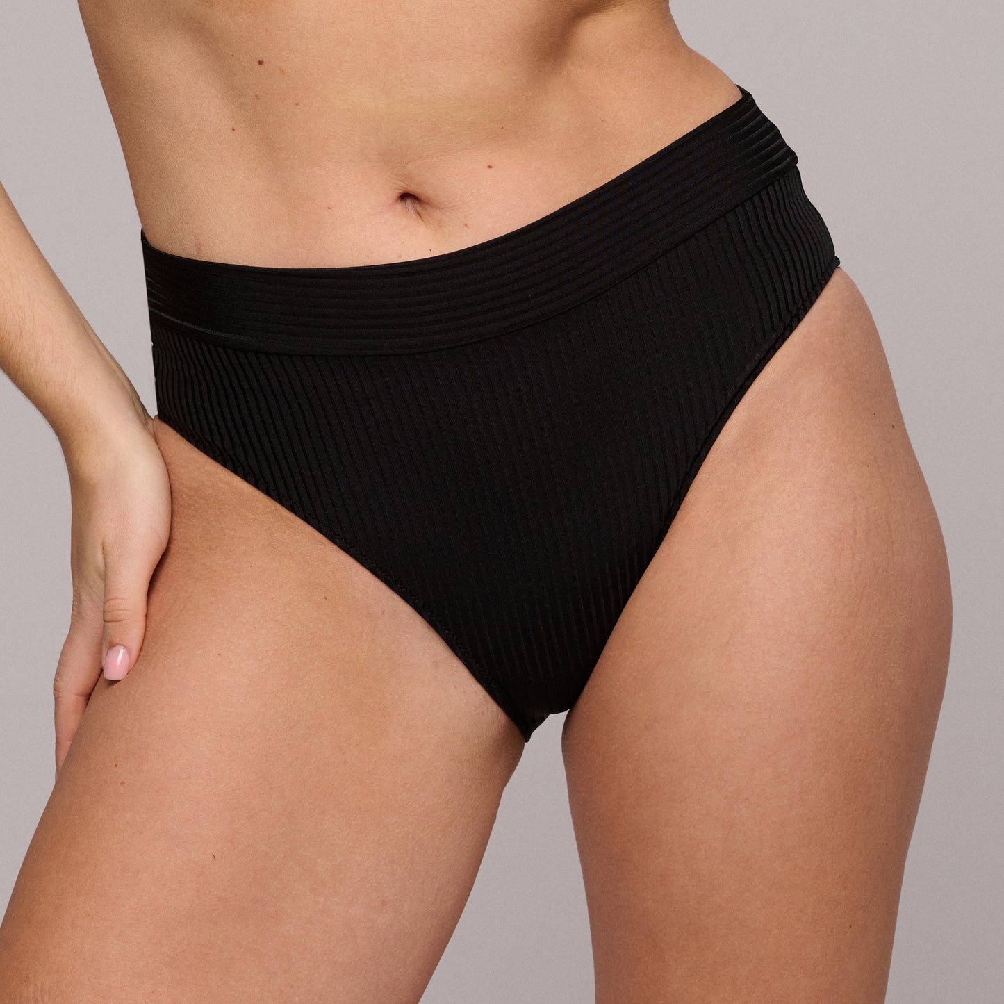 EMLY Bikinislip mit Umschlag (Schwarz)