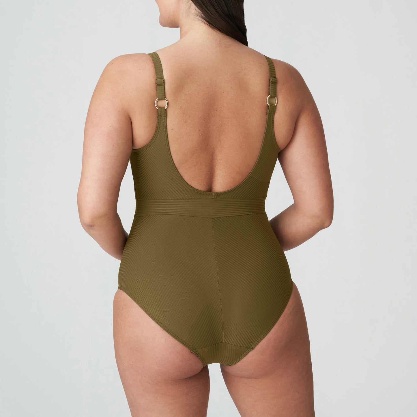 SAHARA Unterlegter Badeanzug bügellos (Olive)