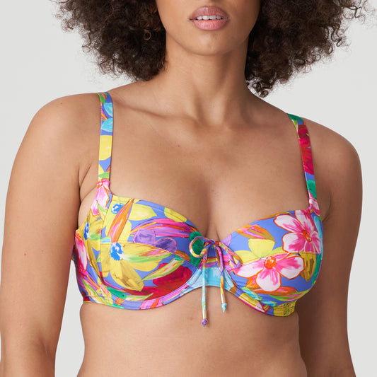 SAZAN Vollschalen Bikini Top (Blue Bloom)
