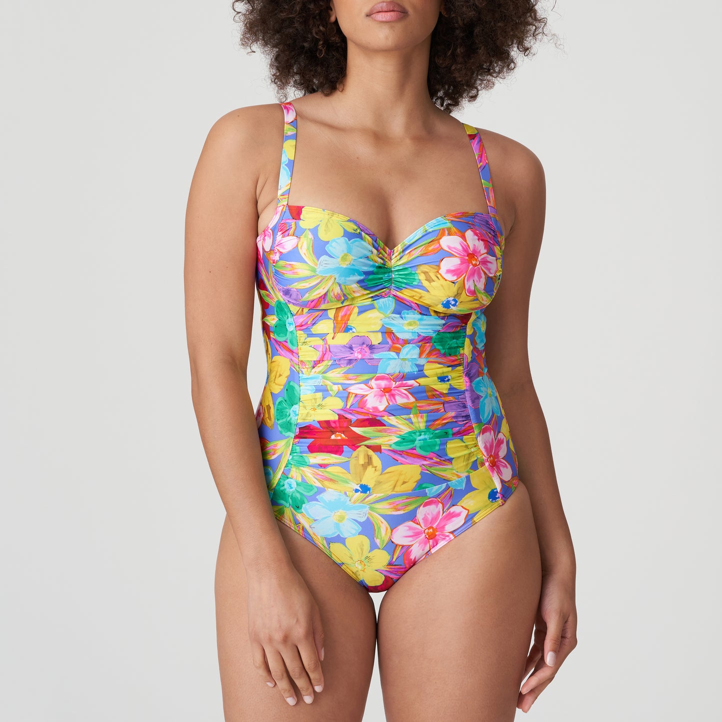 SAZAN Badeanzug Vollschale Figurform (Blue Bloom)