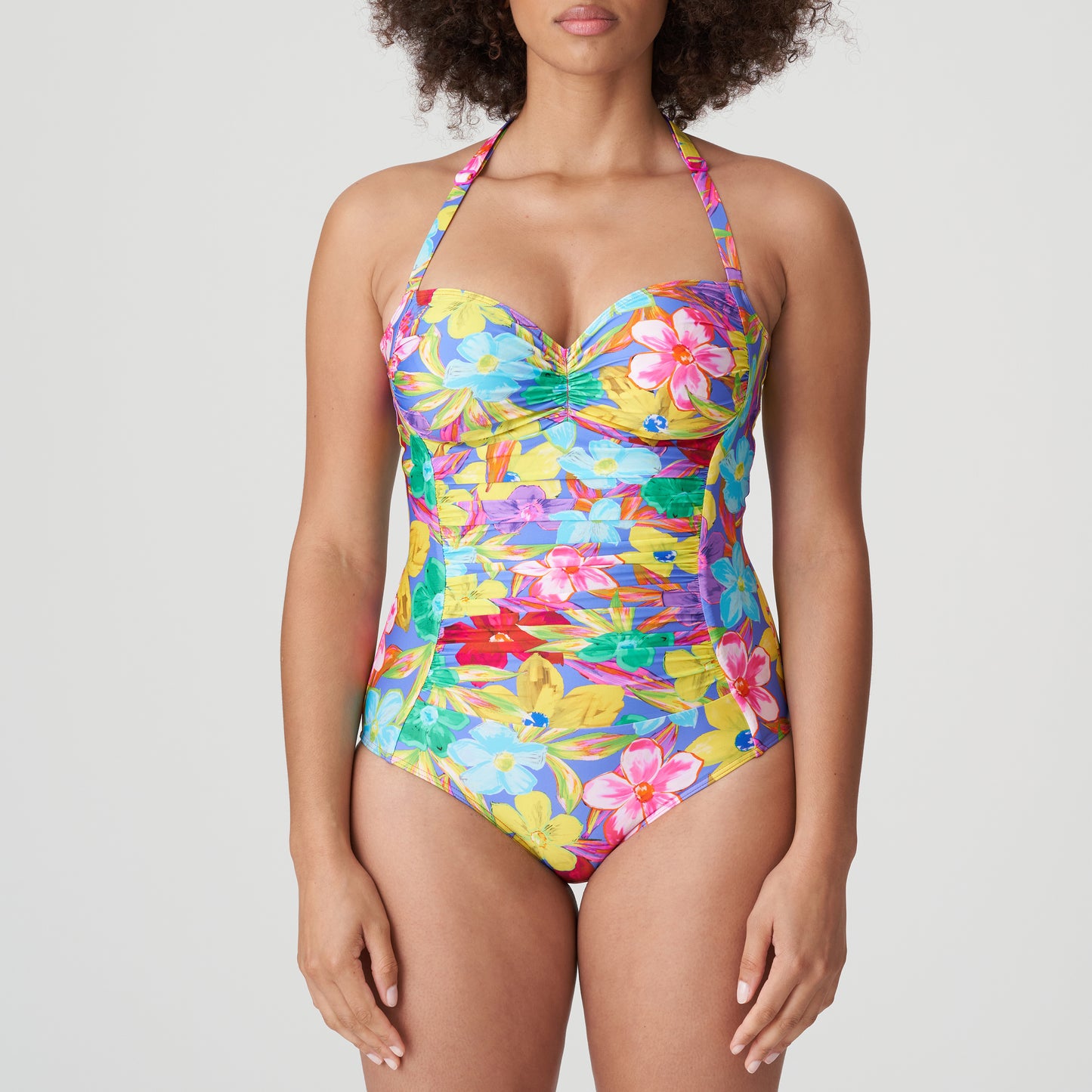 SAZAN Badeanzug Vollschale Figurform (Blue Bloom)