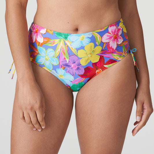 SAZAN Bikini Taillenslip mit Schnüren (Blue Bloom)