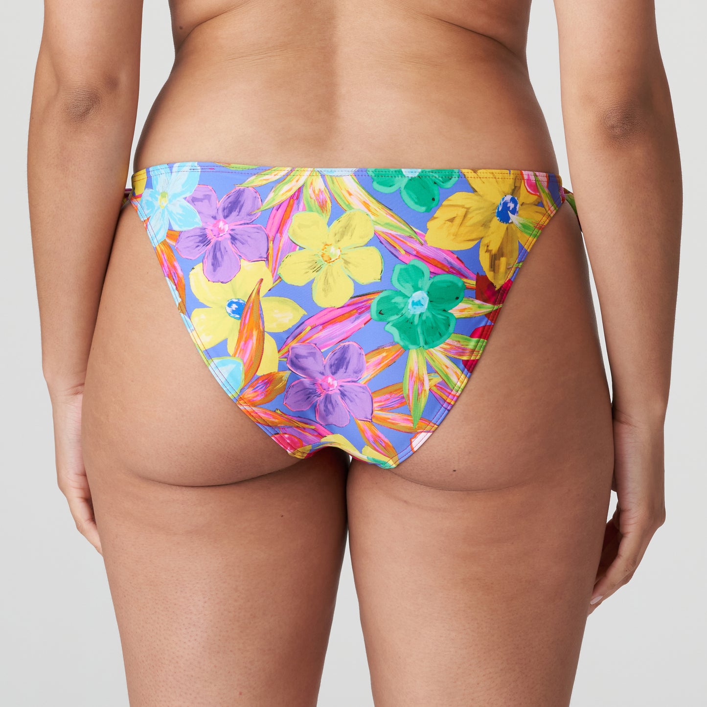 SAZAN Bikini Hüftslip mit Schnüren (Blue Bloom)