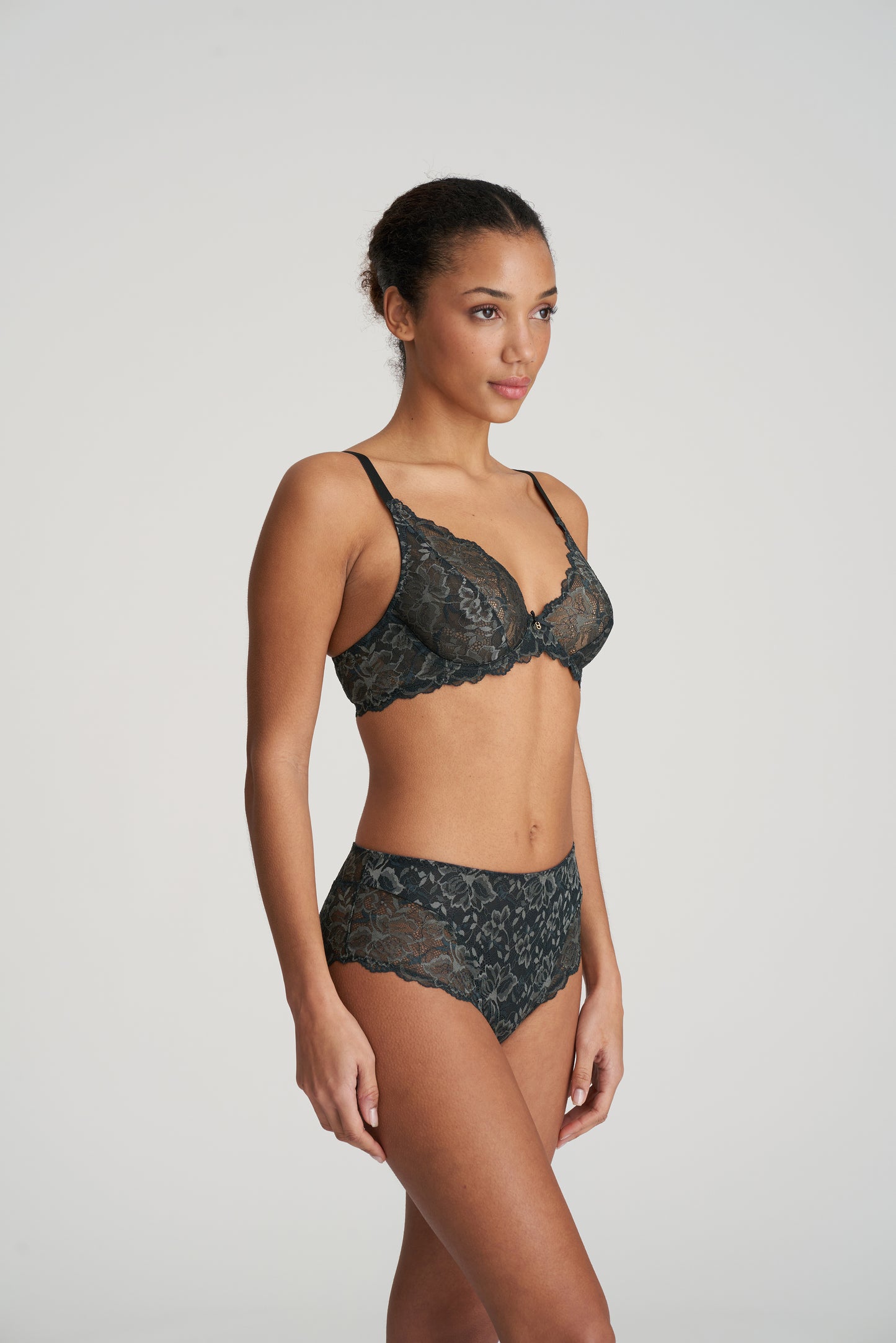 MANYLA Tiefdekolletierter BH (Night Grey)