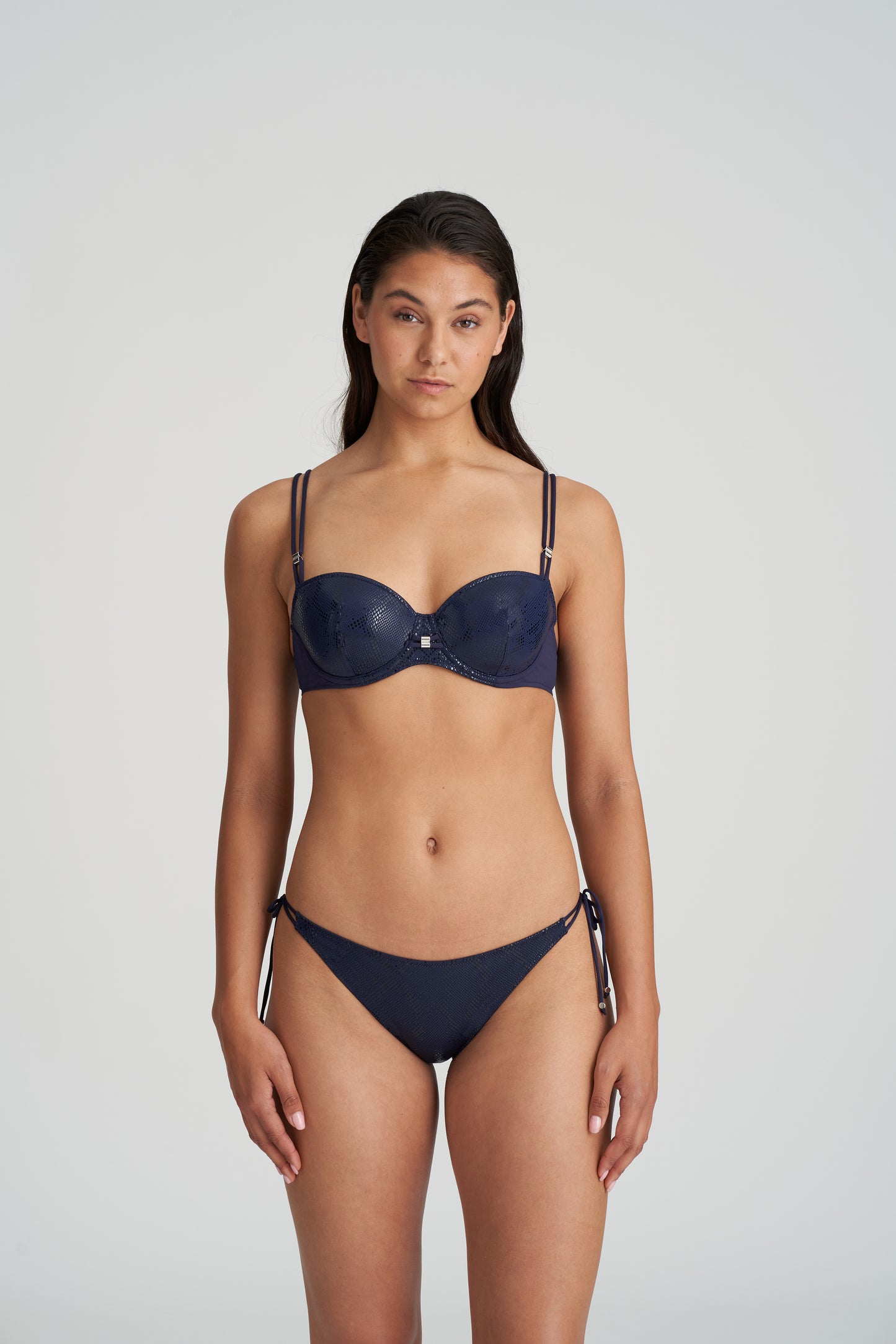 SAN DOMINO Bikini Hüftslip mit Schnüren (Evening Blue)