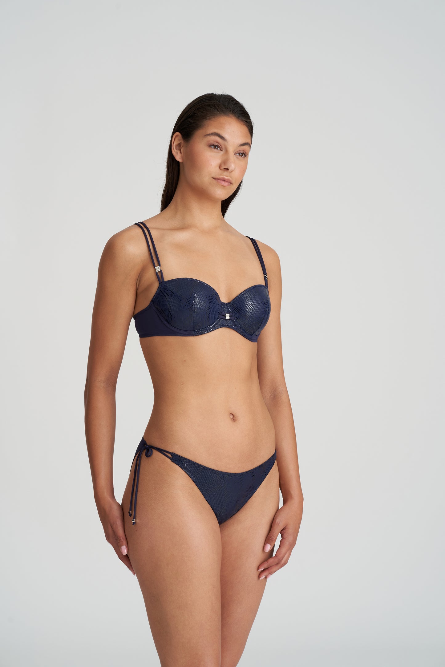 SAN DOMINO Bikini Hüftslip mit Schnüren (Evening Blue)