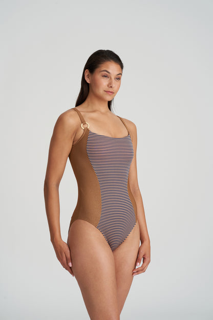 SATURNA Unterlegter Badeanzug Bügellos