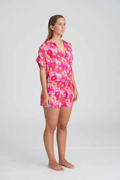 APOLLONIS Shorts und Bluse (Neon Sunset)