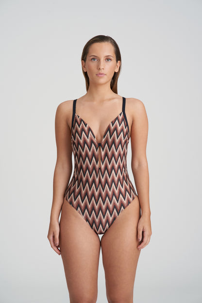 SU ANA Tiefdekolletierter Badeanzug Ohne Bügel