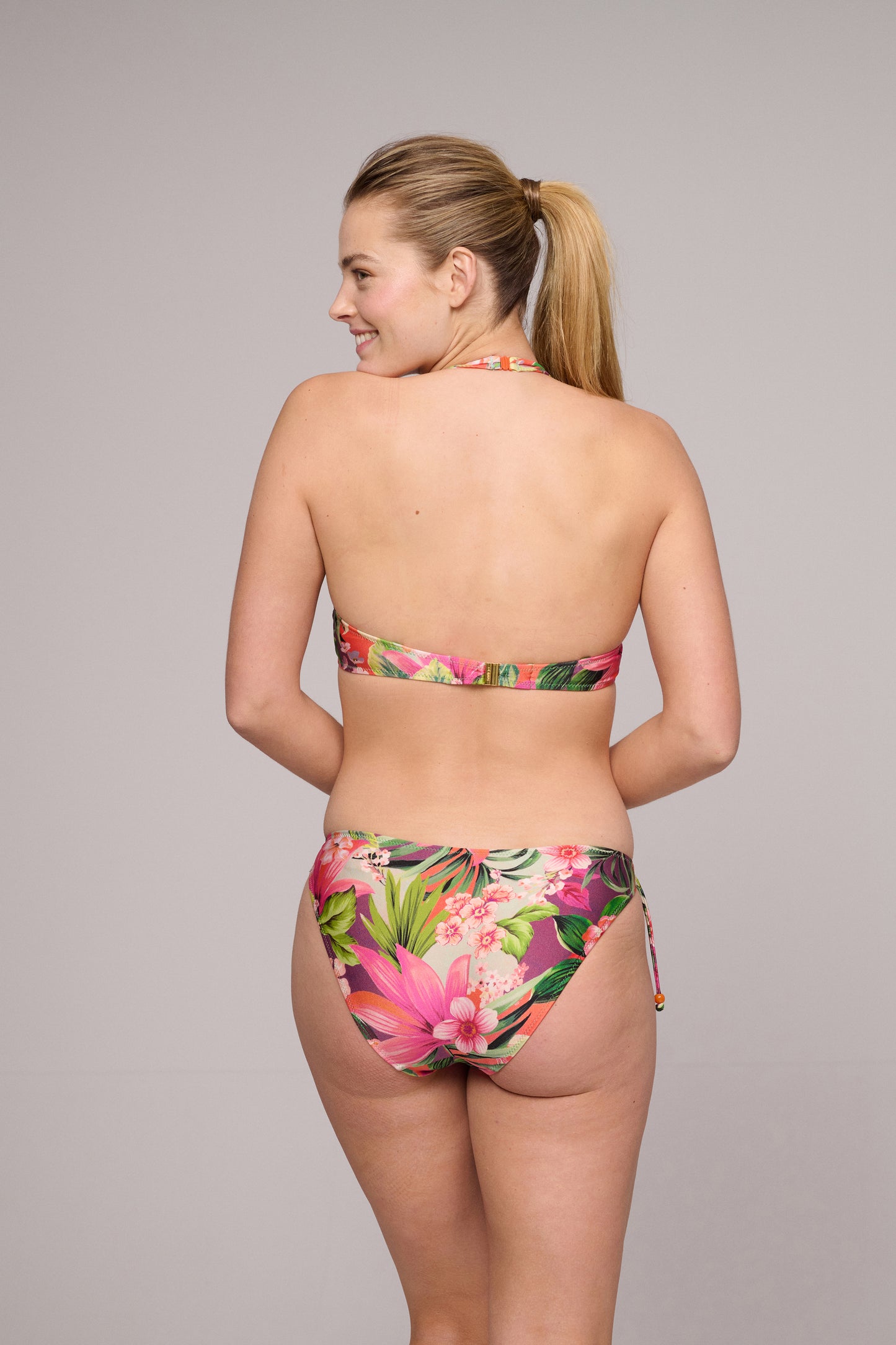 NORMA JEANNE Bikini Hüftslip m. Schnur (Tropical Sunset)