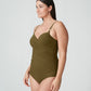 SAHARA Badeanzug figurformend (Olive)