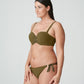 SAHARA Bikini Hüftslip mit Schnüren (Olive)
