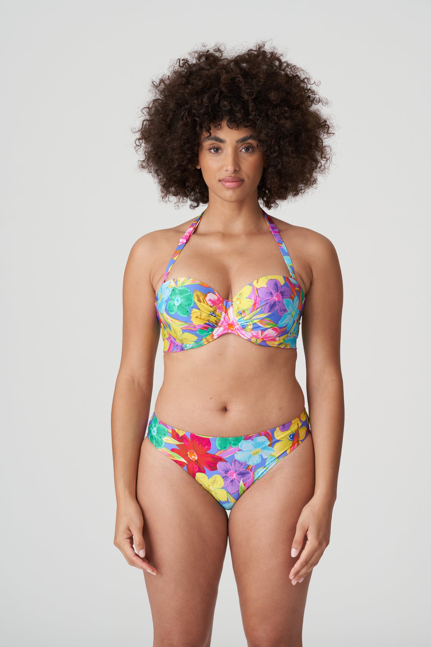 SAZAN Unterlegter Bikini Trägerlos (Blue Bloom)