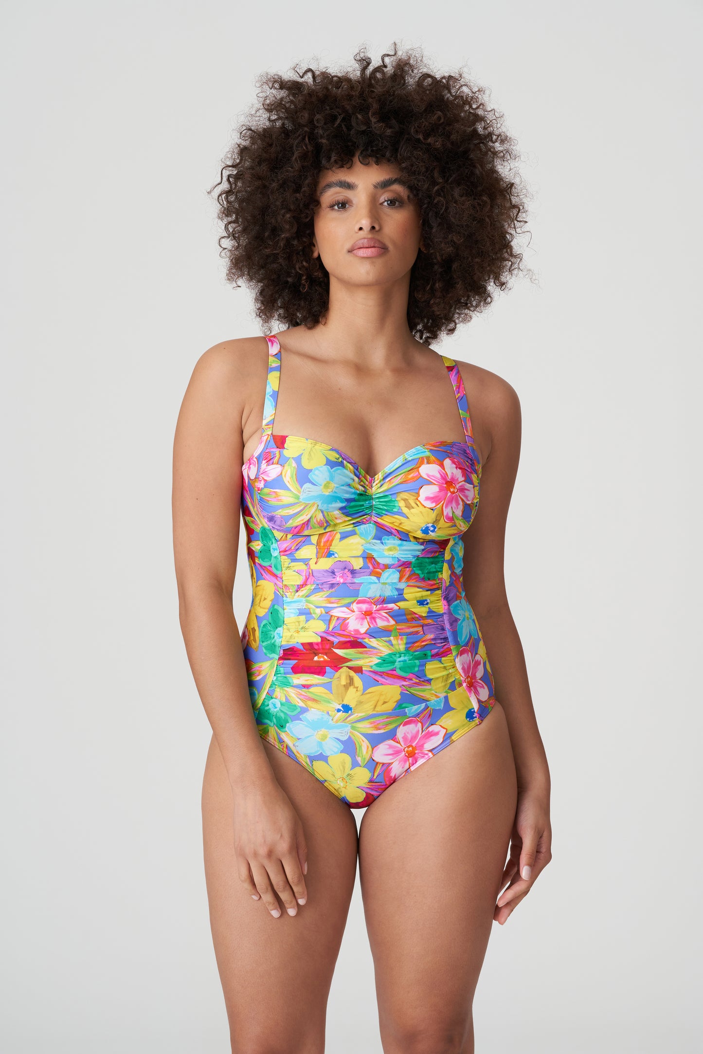 SAZAN Badeanzug Vollschale Figurform (Blue Bloom)