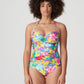 SAZAN Badeanzug Vollschale Figurform (Blue Bloom)