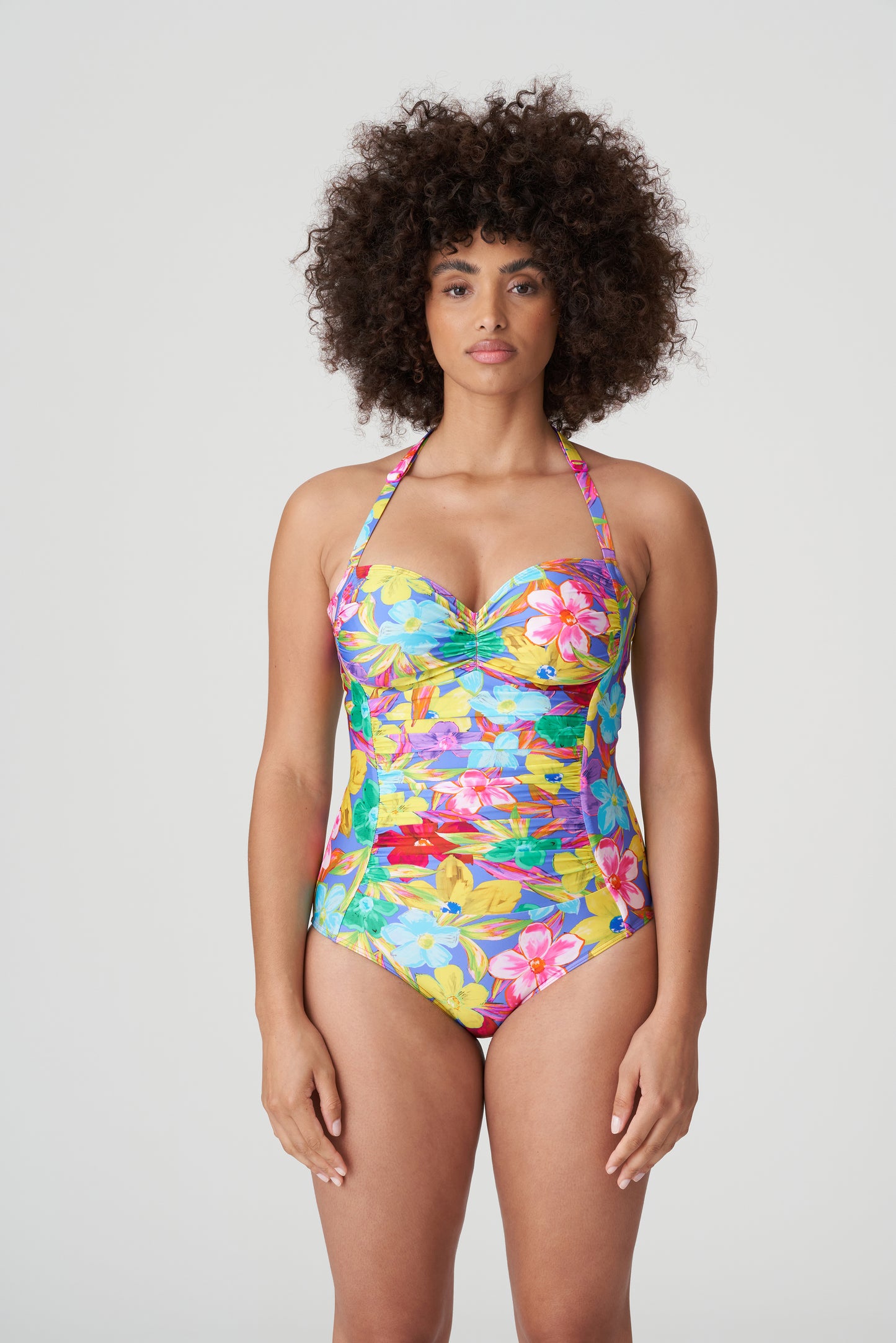 SAZAN Badeanzug Vollschale Figurform (Blue Bloom)