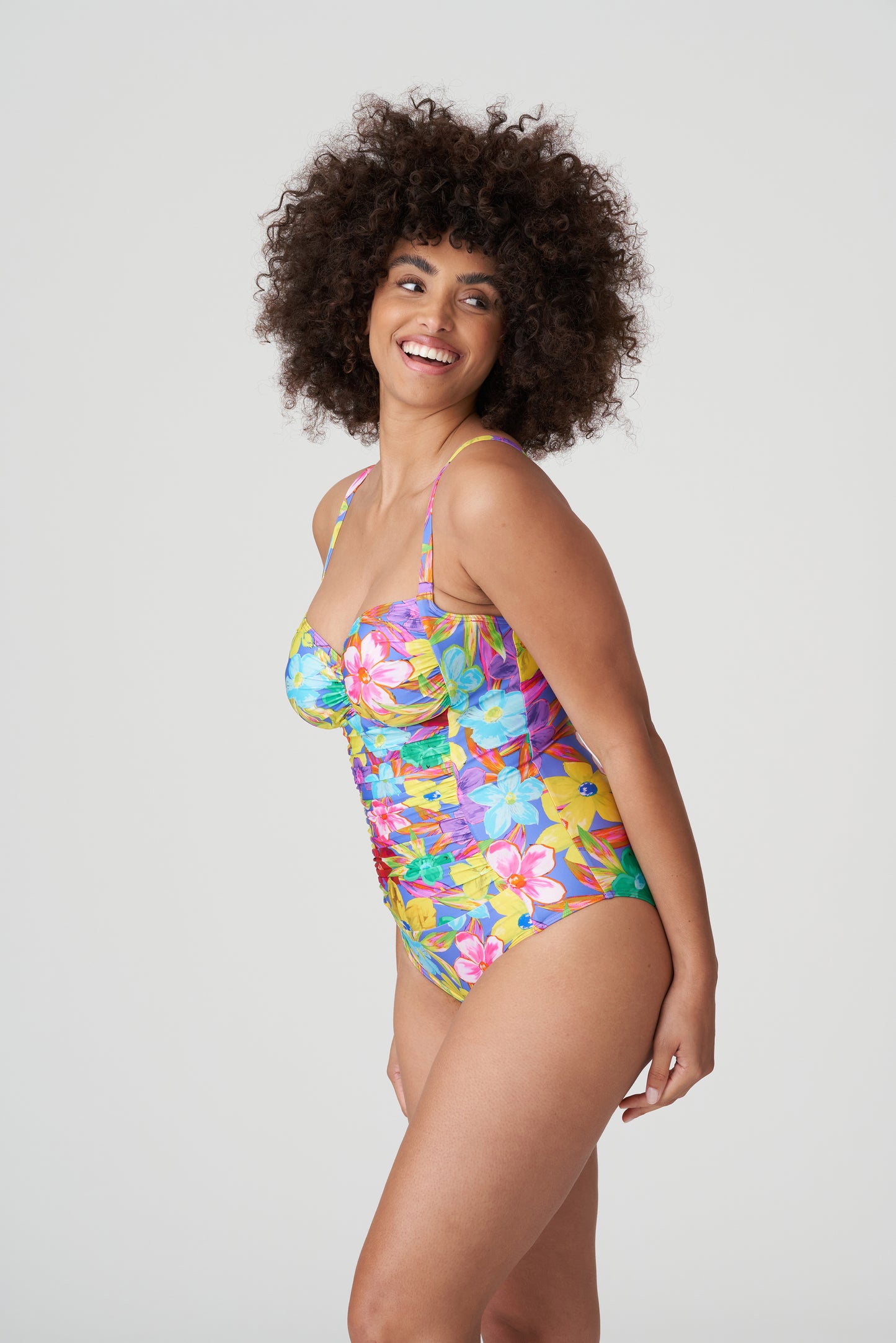 SAZAN Badeanzug Vollschale Figurform (Blue Bloom)