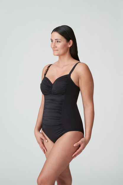 BARRANI Badeanzug Vollschale Figurformend