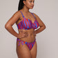 SKUDAI Bikini-Top Herzform (Wild Stripes)