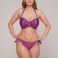 SKUDAI Bikini Hüftslip m. Schnur (Wild Stripes)