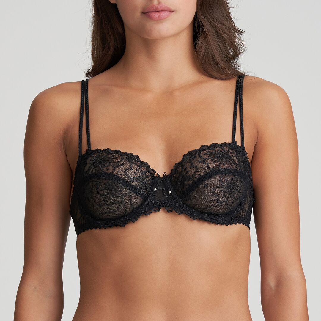 JANE Balconette- BH Horizontale Naht (Black) Schwarz