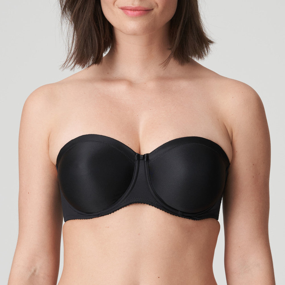 SATIN Trägerloser BH (Black) Schwarz