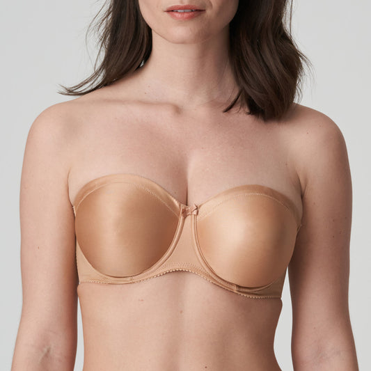 SATIN Trägerloser BH (Cognac) Hautton