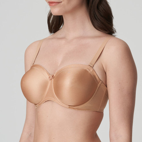 SATIN Trägerloser BH (Cognac) Hautton