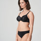 SATIN Nahtloser Vollschalen BH (Black) Schwarz