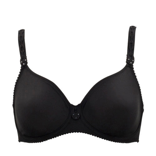 SATIN Nahtloser Vollschalen BH (Black) Schwarz
