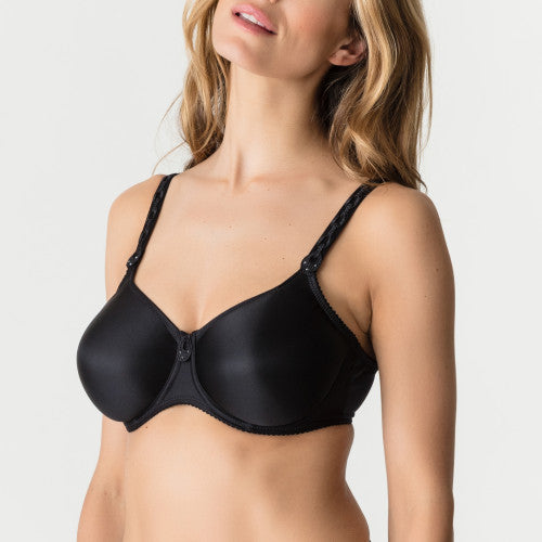 SATIN Nahtloser Vollschalen BH (Black) Schwarz