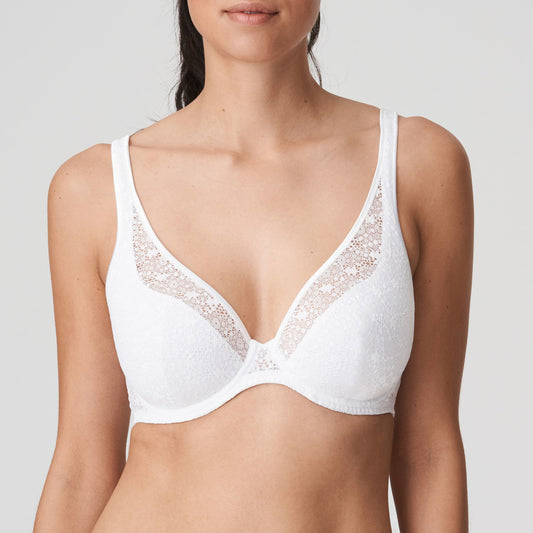 EPIRUS Halbunterlegter Tiefdekolletierter BH (White) Weiß