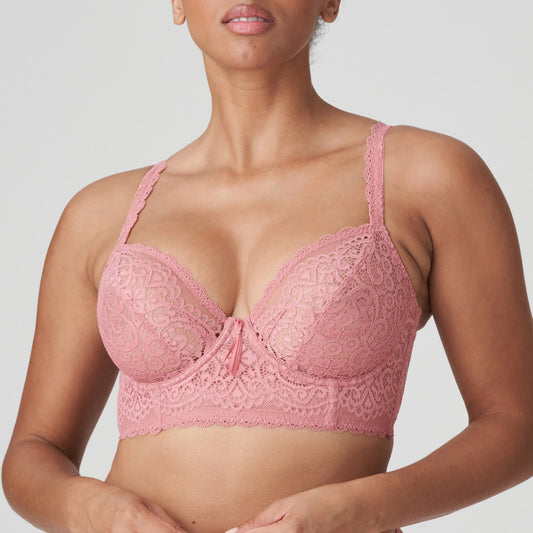 I DO Tiefdekolletierter Longline BH (Sunset Melba) Puderrosa