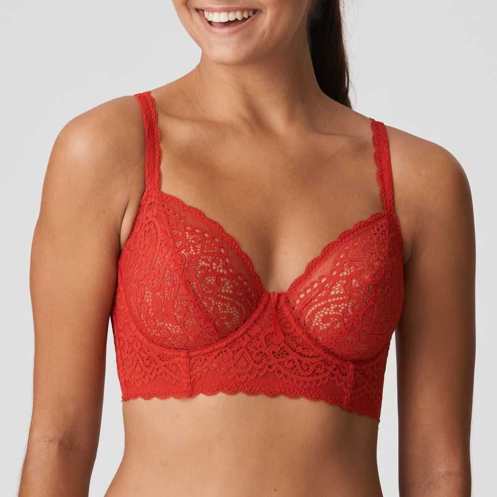 I DO Tiefdekolletierter Longline BH (Scarlet) Rot
