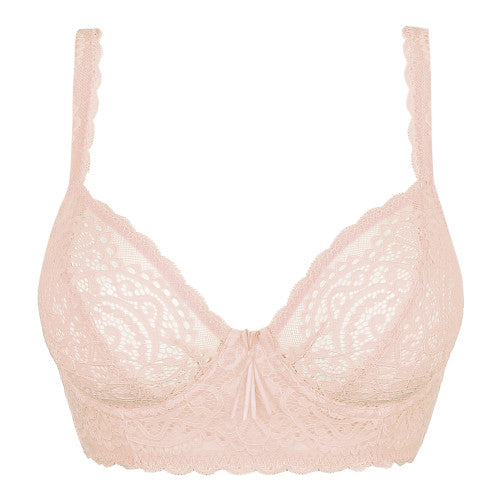 I DO Tiefdekolletierter Longline BH (Silky Tan) Pastellrosa